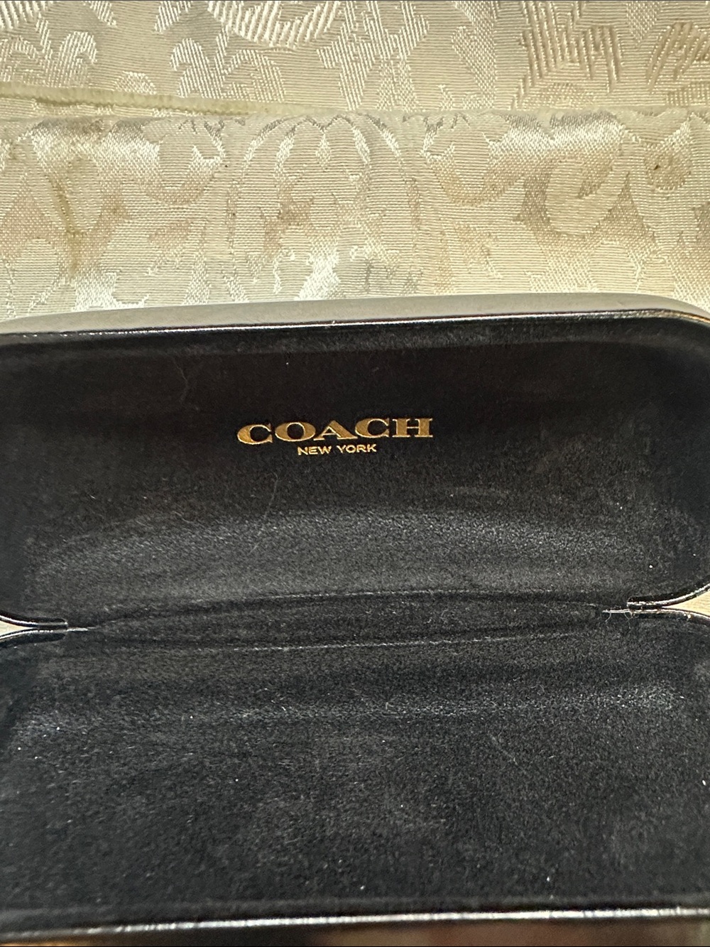COACH Black Leather Eyeglass/ Sunglasses Case - Picture 2 of 8